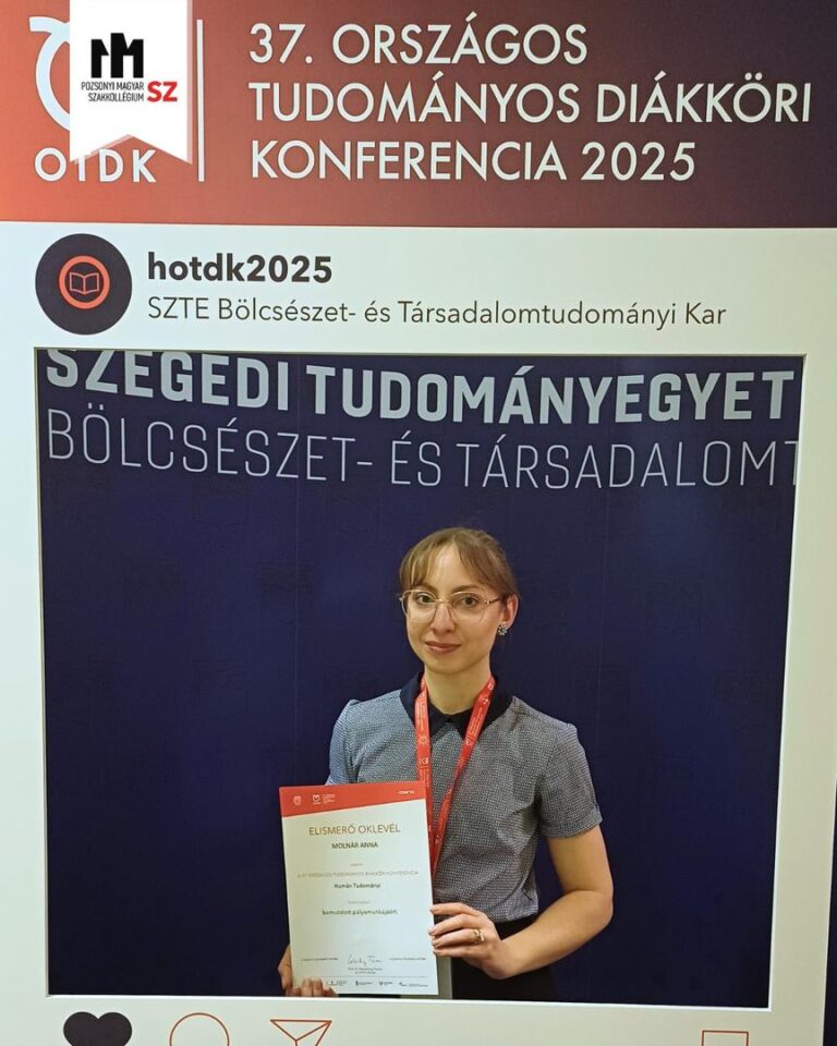 Molnár Anna sikere a 37. Humán OTDK-n